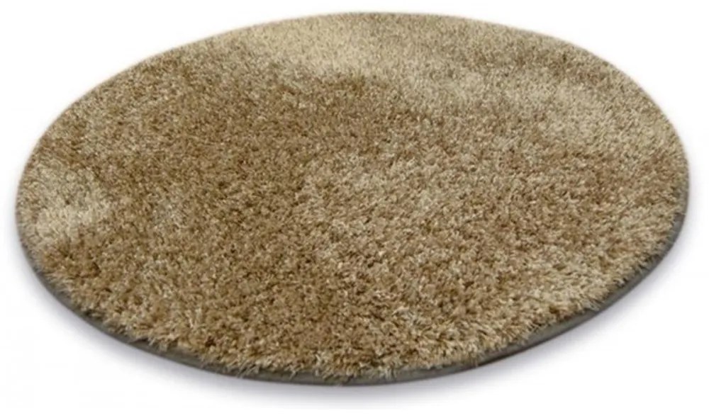 Kusový koberec Shaggy Narin béžový kruh 150cm