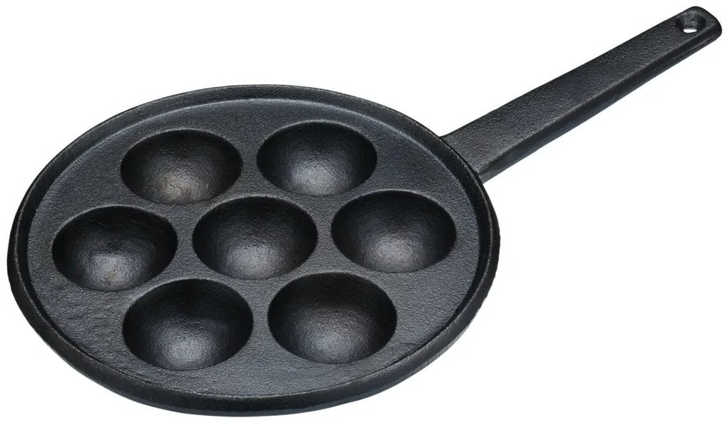 Kitchen Craft Liatinová panvica na prípravu dánskeho dezertu Æbleskiver