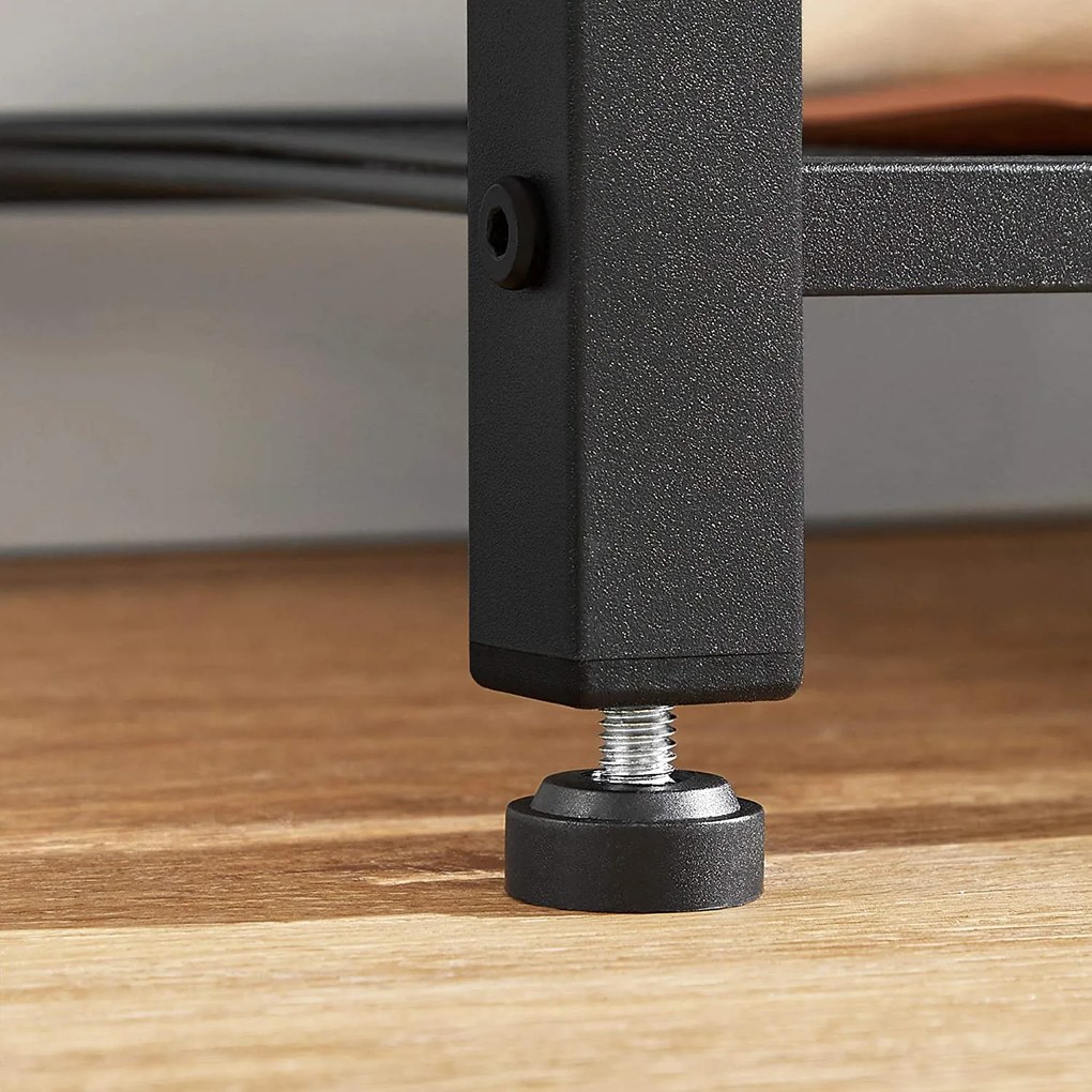 Stojan na kabáty s lavicou na topánky, predsieňová stena, rustikálna hnedá