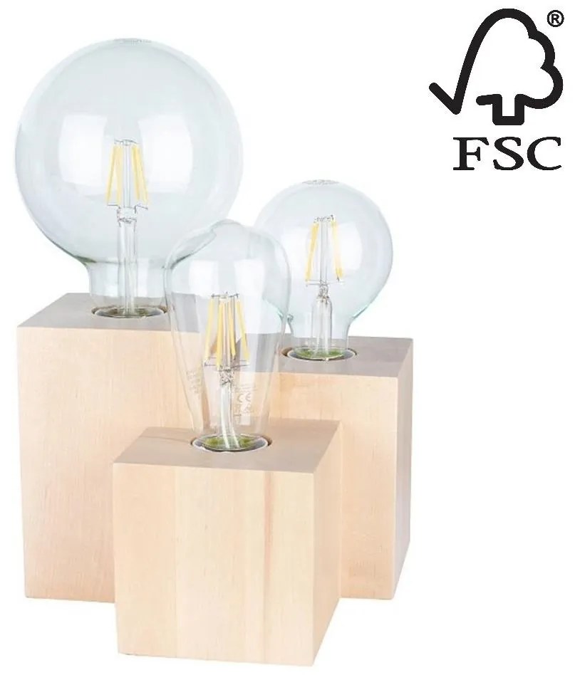 Spot-Light 2276360 - Stolná lampa VINCENT 3xE27/15W/230V