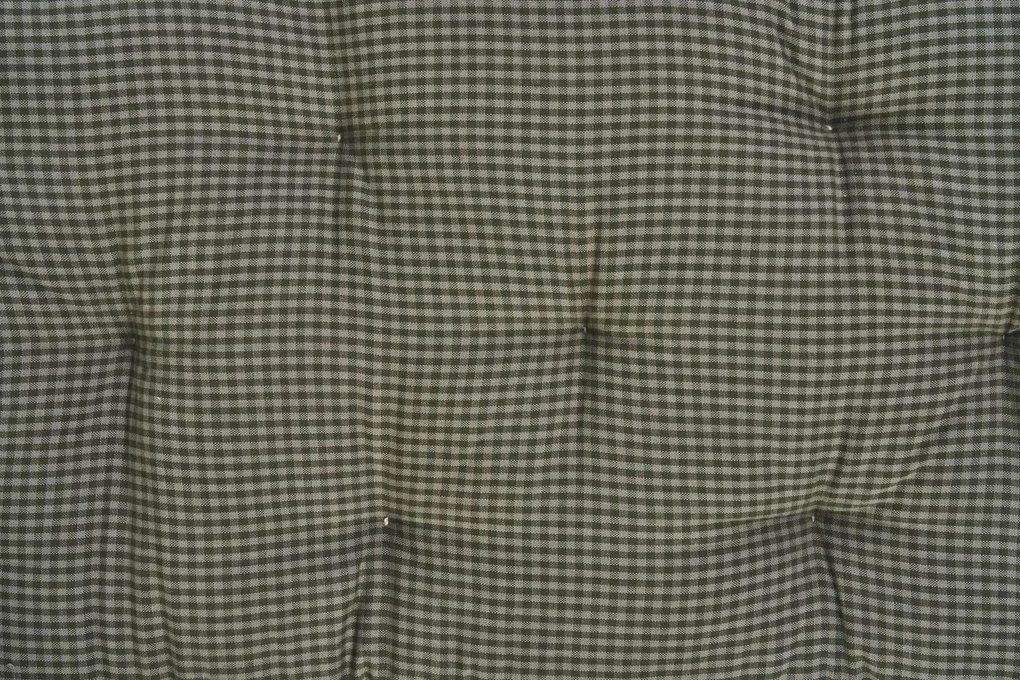 MADAM STOLTZ Prošívaná matrace Checked Dark Green 45 × 125 cm