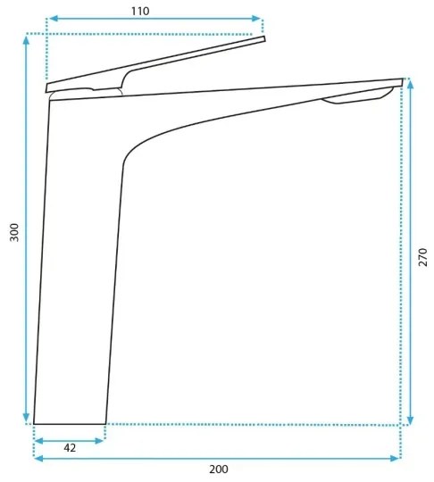 REA-B0493 - Umývadlová batéria AVALON 30 cm kartáčovaná meď