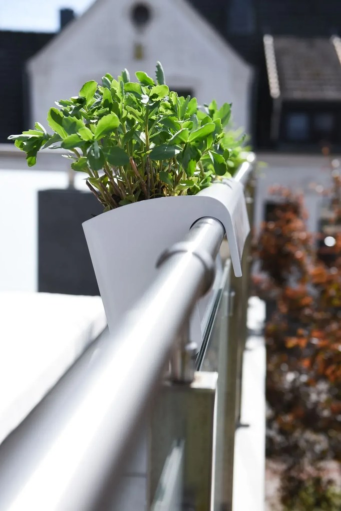 Balkónový hrantík BALKONA CLASSICO, plast, šírka 50 cm, biely lesk