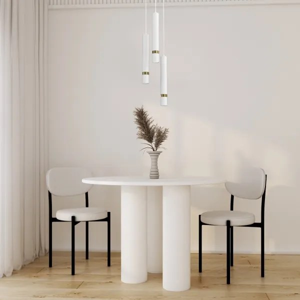 Luster na lanku JOKER 3xGU10/8W/230V biela/zlatá