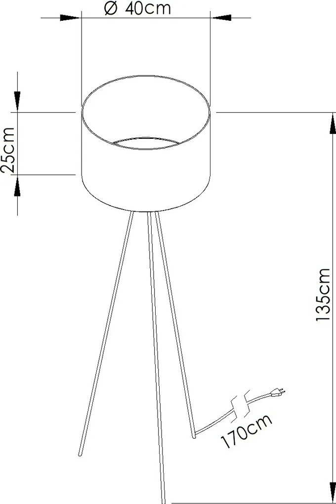 Stojacia lampa Nevia, 1x béžové textilné tienidlo, b