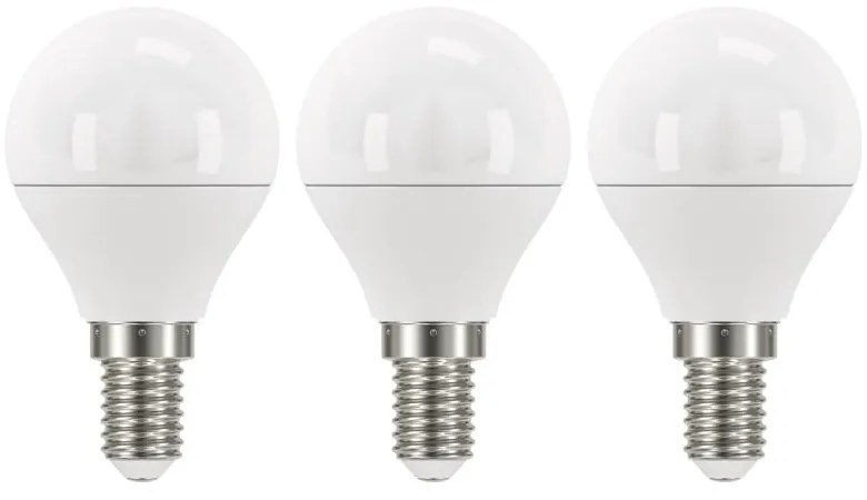 Súprava 3 LED žiaroviek EMOS Classic Mini Globe Neutral White, 5W E14