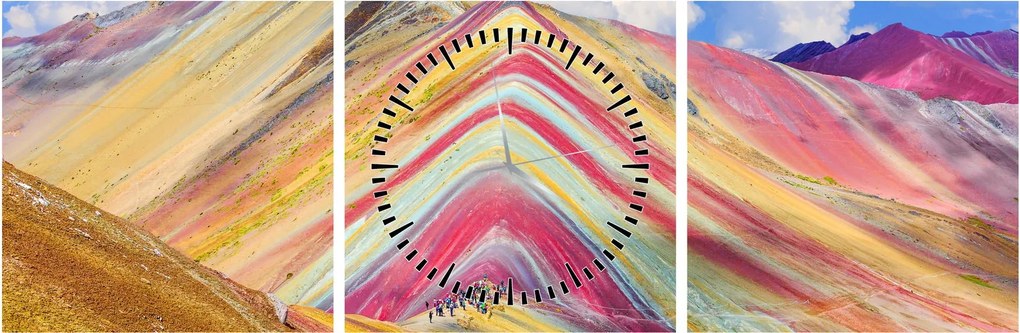 Obraz - Peru, Peru (s hodinami) (90x30 cm)