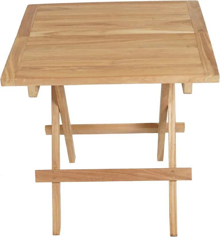 Záhradný konferenčný stolík Jakarta 50x50 cm, skladacia, teak