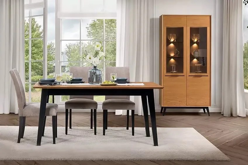 Jedálenský rozkladací stôl Lazure 40 160/240 cm dub Rustikal/čierny