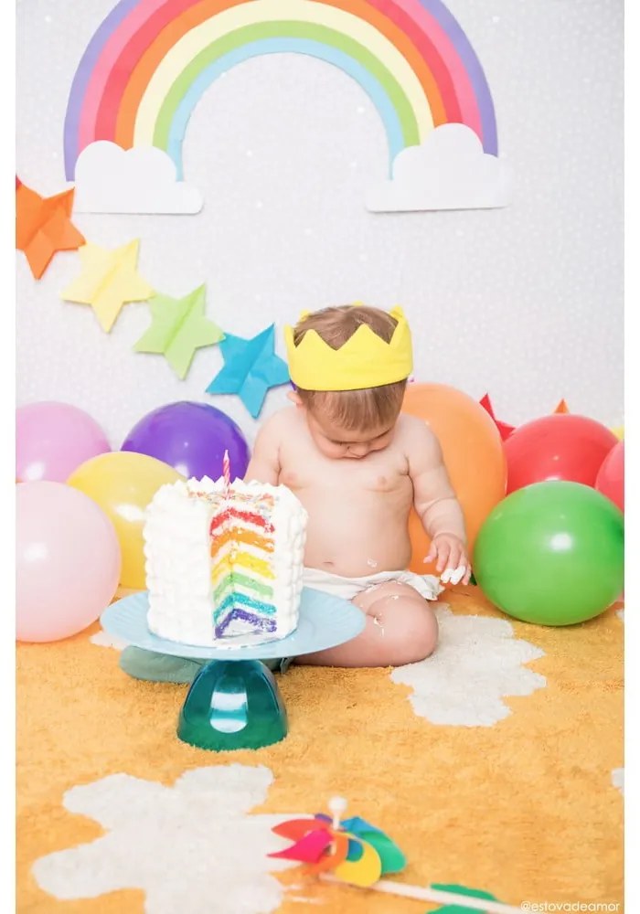 Prateľný ručne tkaný bavlnený detský koberec v horčicovej farbe 120x160 cm Clouds Mustard – Lorena Canals