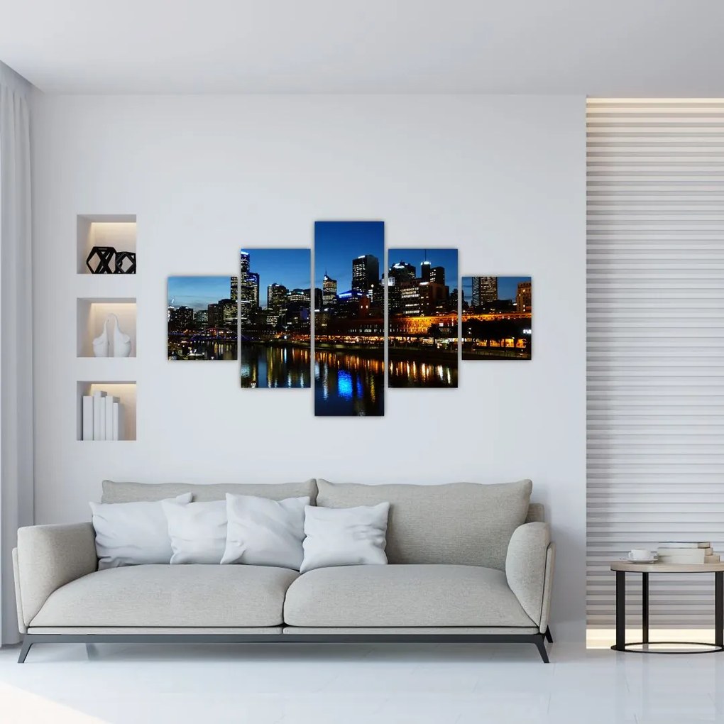 Obraz noci v Melbourne (125x70 cm), 40 ďalších rozmerov
