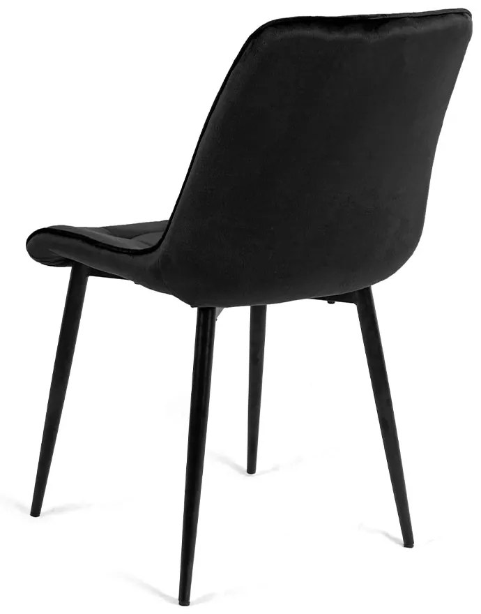 PROXIMA.store - Čalúnená jedálenska stolička CHIC FARBA: horčicová, FARBA NÔH - MATERIÁL: čierna (kov)