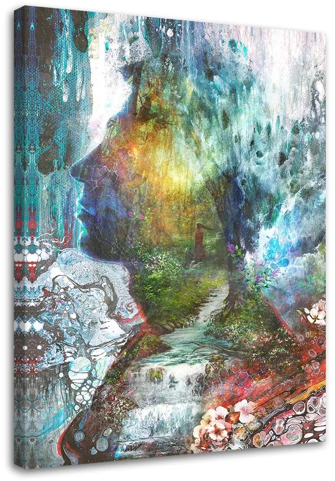 Gario Obraz na plátne Magická postava v lese - Barrett Biggers Rozmery: 40 x 60 cm