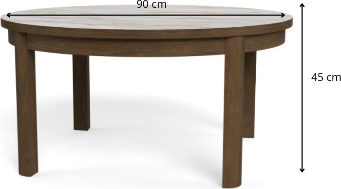 Konferenčný stolík Southampton 90 cm béžový/dymový dub