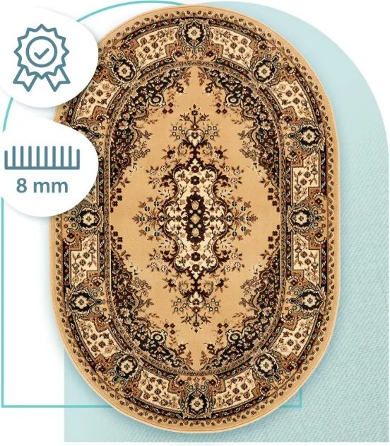 Koberec Agnella Standard Fatima béžový  ovál