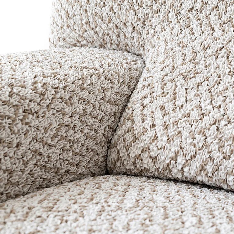 Bielastické poťahy VENEZIA béžová kreslo ušiak (š. 60 - 110 cm)