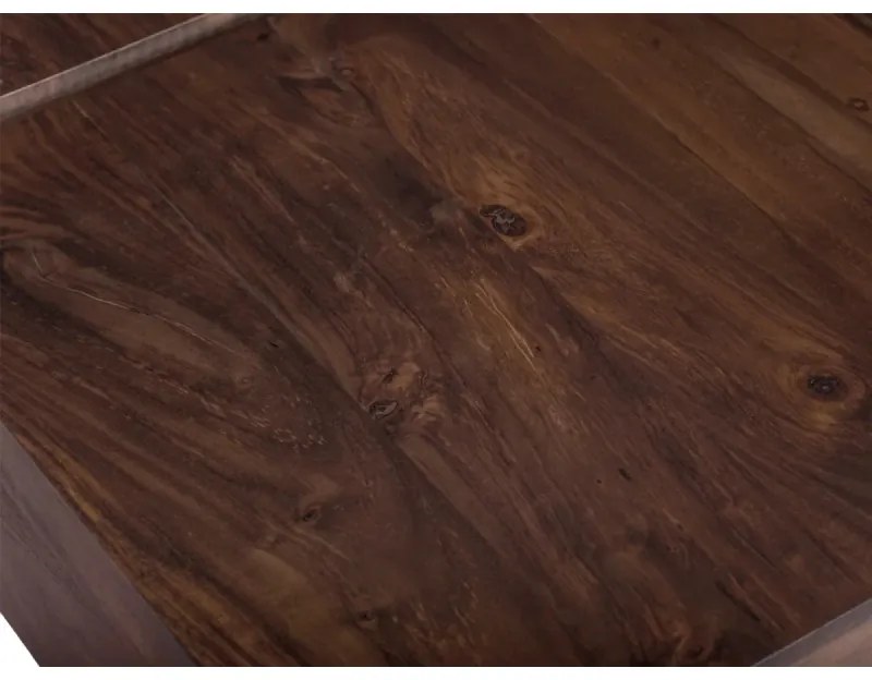 furniture-nabytek.cz - Masívny konferenčný stolík Amberley z akácie, lakovaný, hnedý – 80×80 cm