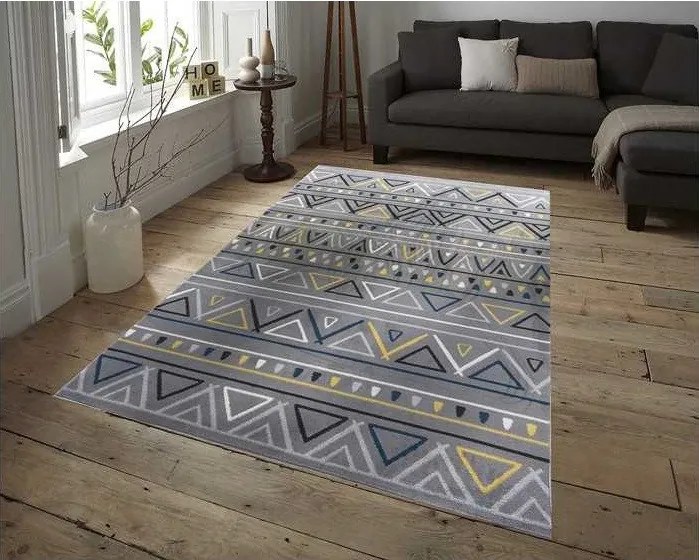 Berfin Dywany, Kusový koberec Alfa New 7207 Multi, 80x150, šedá, obývacia izba