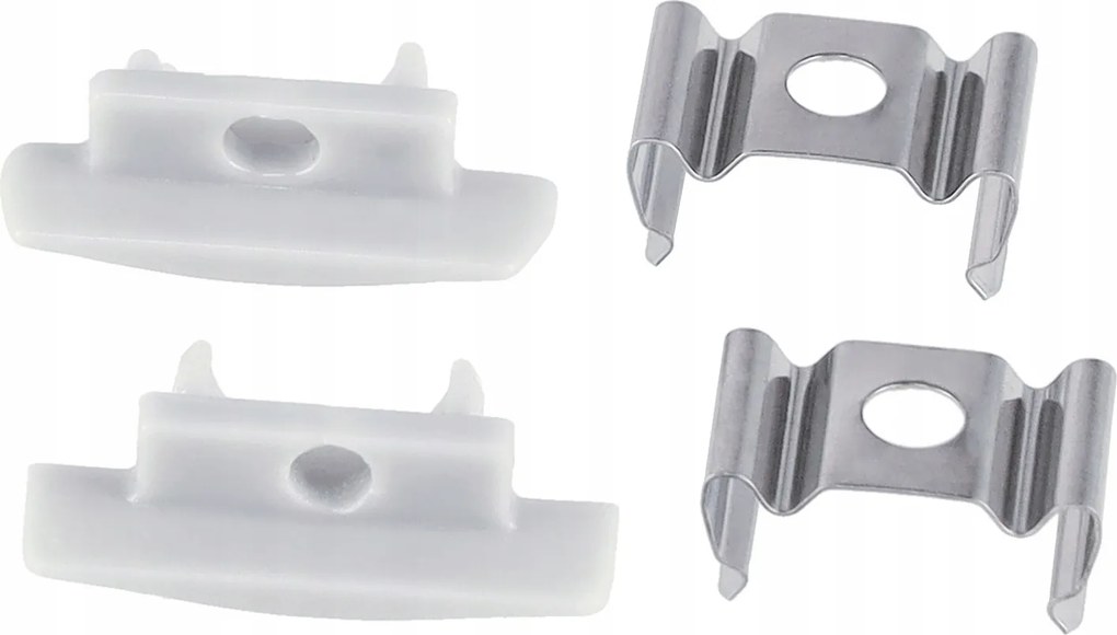 BERGE LED eloxovaný hliníkový profil zapustený 2m - sada