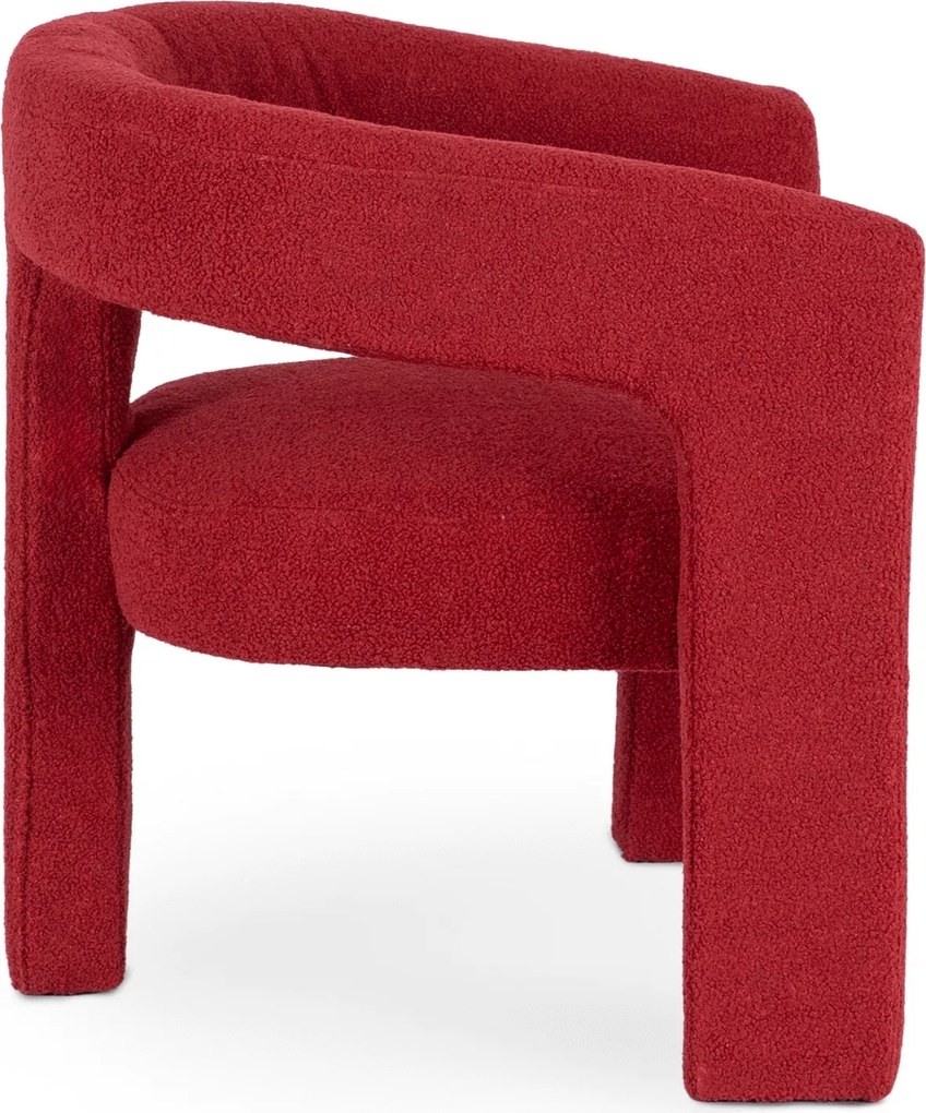 Relaxačné kreslo ARVEX – bordové bouclé