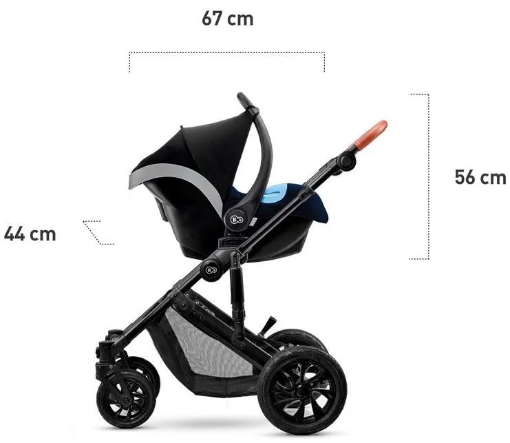 KINDERKRAFT Kočík kombinovaný Prime 3v1 Deep Navy