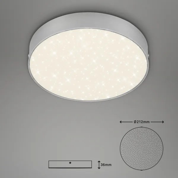 Briloner 7073-414 -LED Stropné svietidlo STAR SKY LED/16W/230V pr. 21 cm strieborná