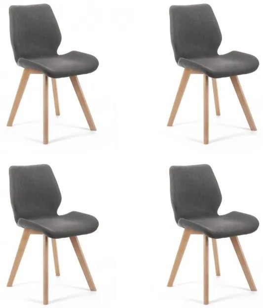 Set štyroch jedálenských stoličiek SJ.0159 sivé/hnedé
