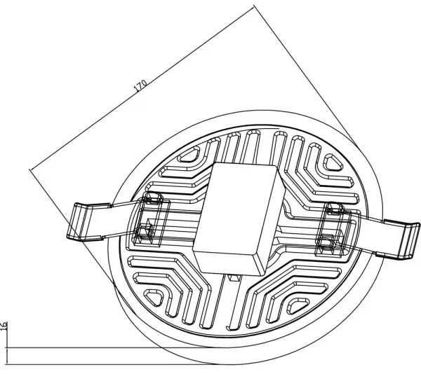 Top Light POLAR K 22 - LED Podhľadové stropné svietidlo LED/22W/230V