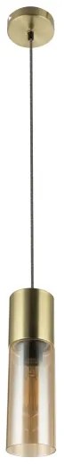 GLOBO 21000HM - Luster na lanku ANNIKA 1xE27/25W/230V pr. 10,5 cm mosadz