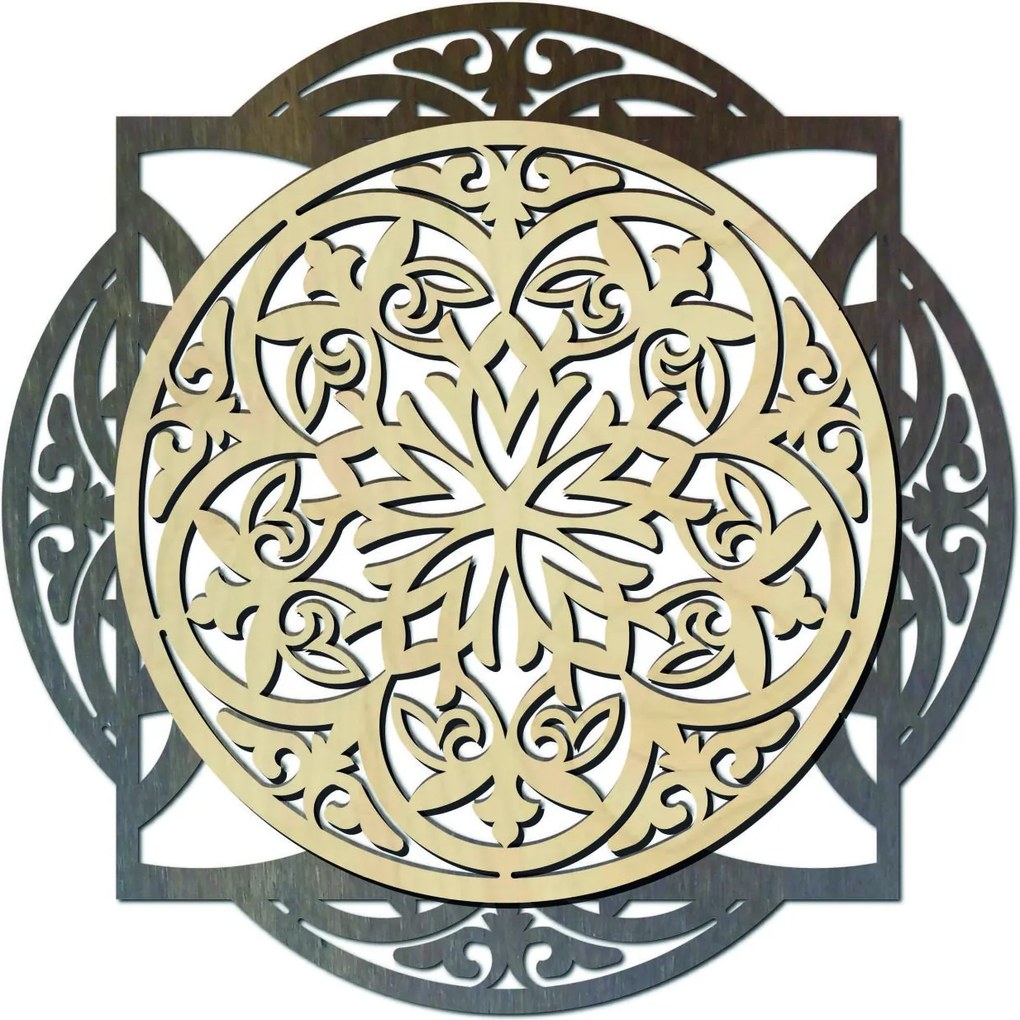 SENTOP | Drevený dekoratívny obraz s elegantným vzorom - mandala I SENTOP PR0304