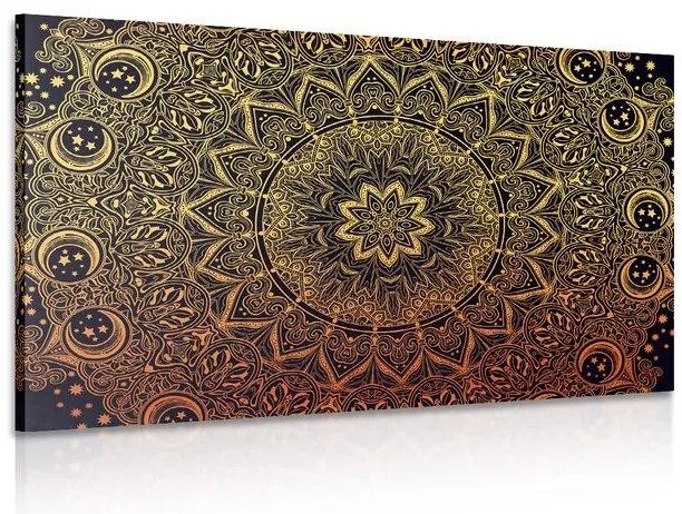 Obraz zlatá orientálna Mandala