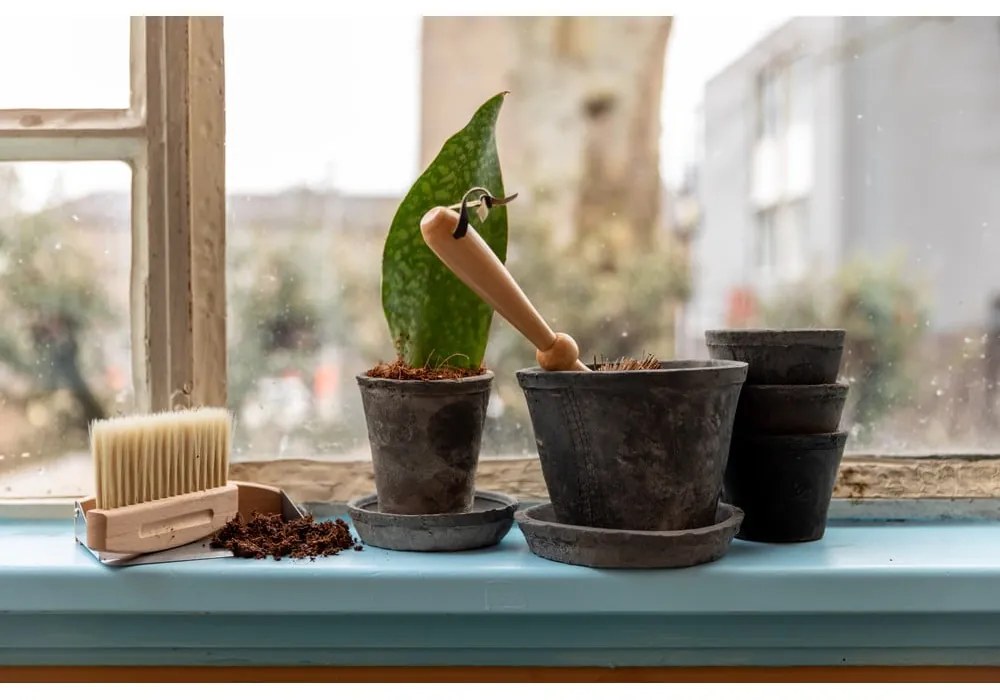 Set 3 sivých terakotových kvetináčov Esschert Design