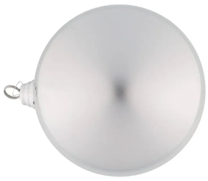 DECOLED Plastová guľa, priemer 20 cm, strieborná, lesklá, UV