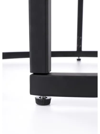 SADA 2x Konferenčný stolík OREO pr. 43/53 cm čierna/orech