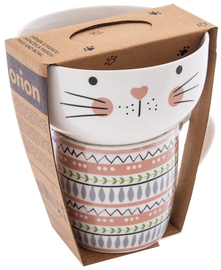 Porcelánová súprava hrnčeka a misky 2 ks 350 ml – Orion