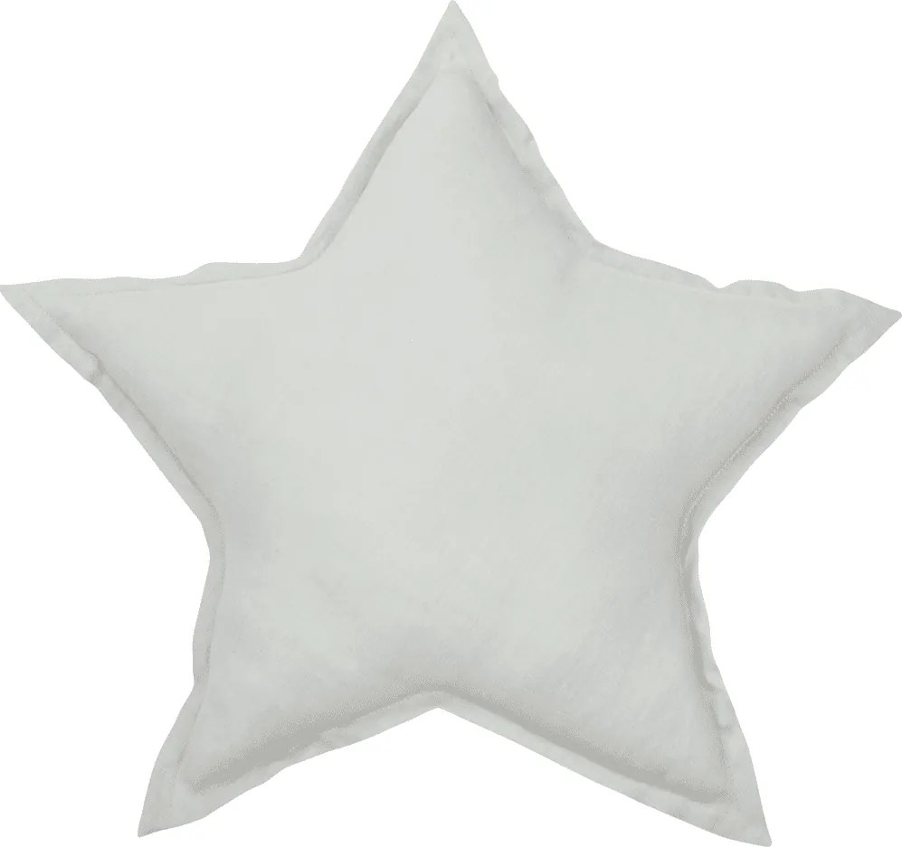 Ľanový vankúš hviezda svetlo šedá 50 cm
