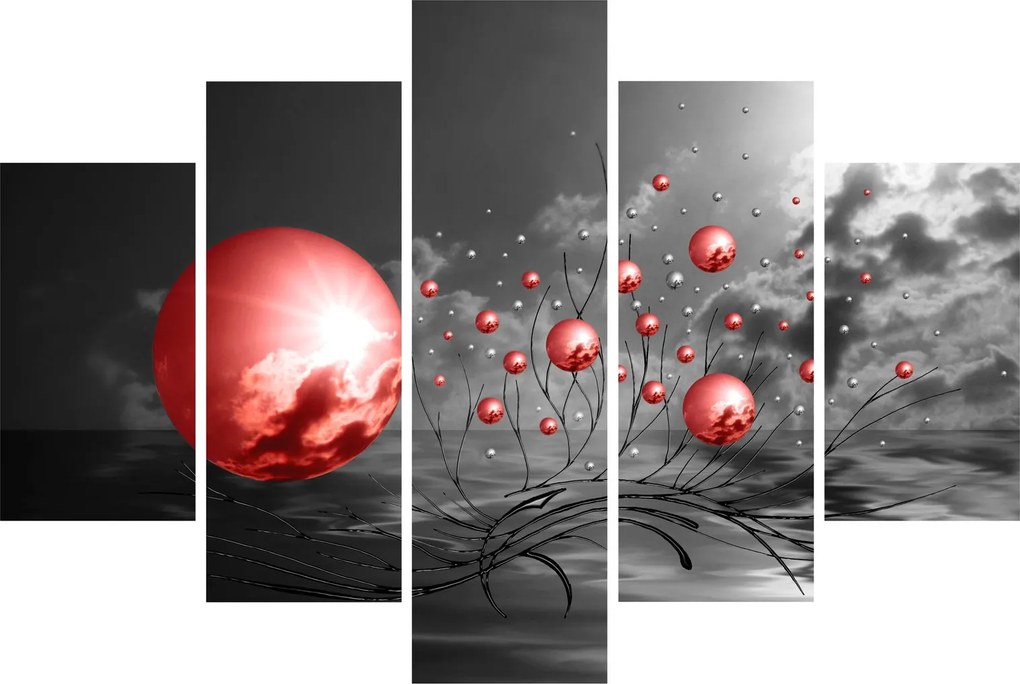 Obraz červených gulí (150x105 cm)