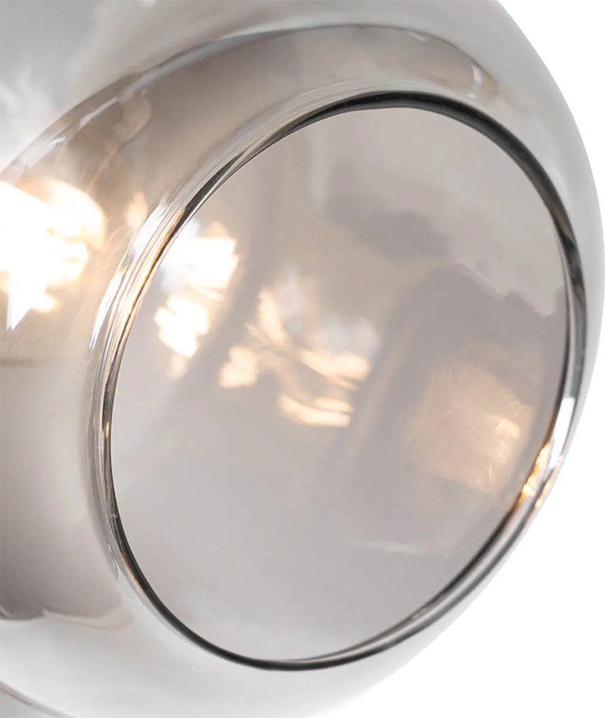 Inteligentné stropné bodové svetlo čierne so zlatom a dymovým sklom vrátane 3 Wifi P45 - Zuzanna