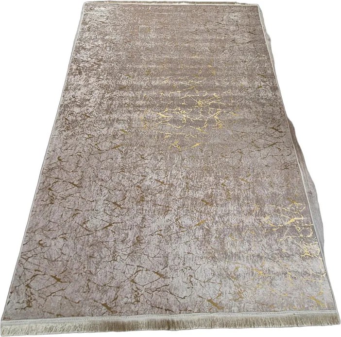 Moderný koberec Parys v béžovo-zlatej farbe s nízkym vlasom Rozmer: 60x100 cm