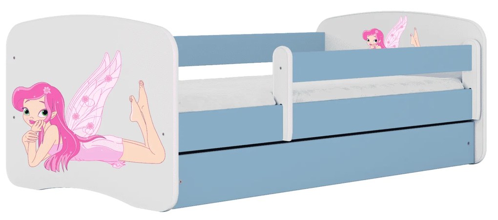Letoss Detská posteľ BABY DREAMS 140/70- Víla Modrá S matracom Bez uložného priestoru