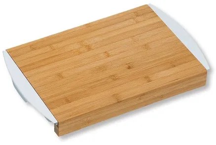 Kesper Krájacia doska, doštička, bambusová, s 2 miskami, CUTT2 – biela