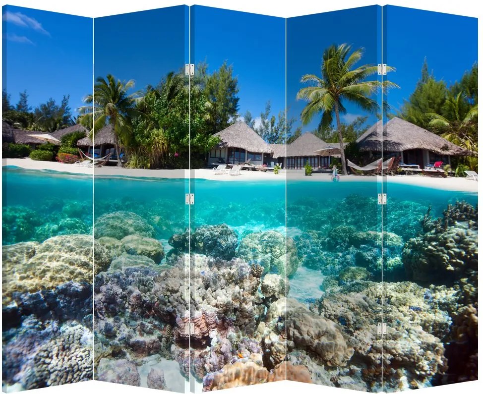 Paraván - Pláž na tropickom ostrove (210x170 cm)