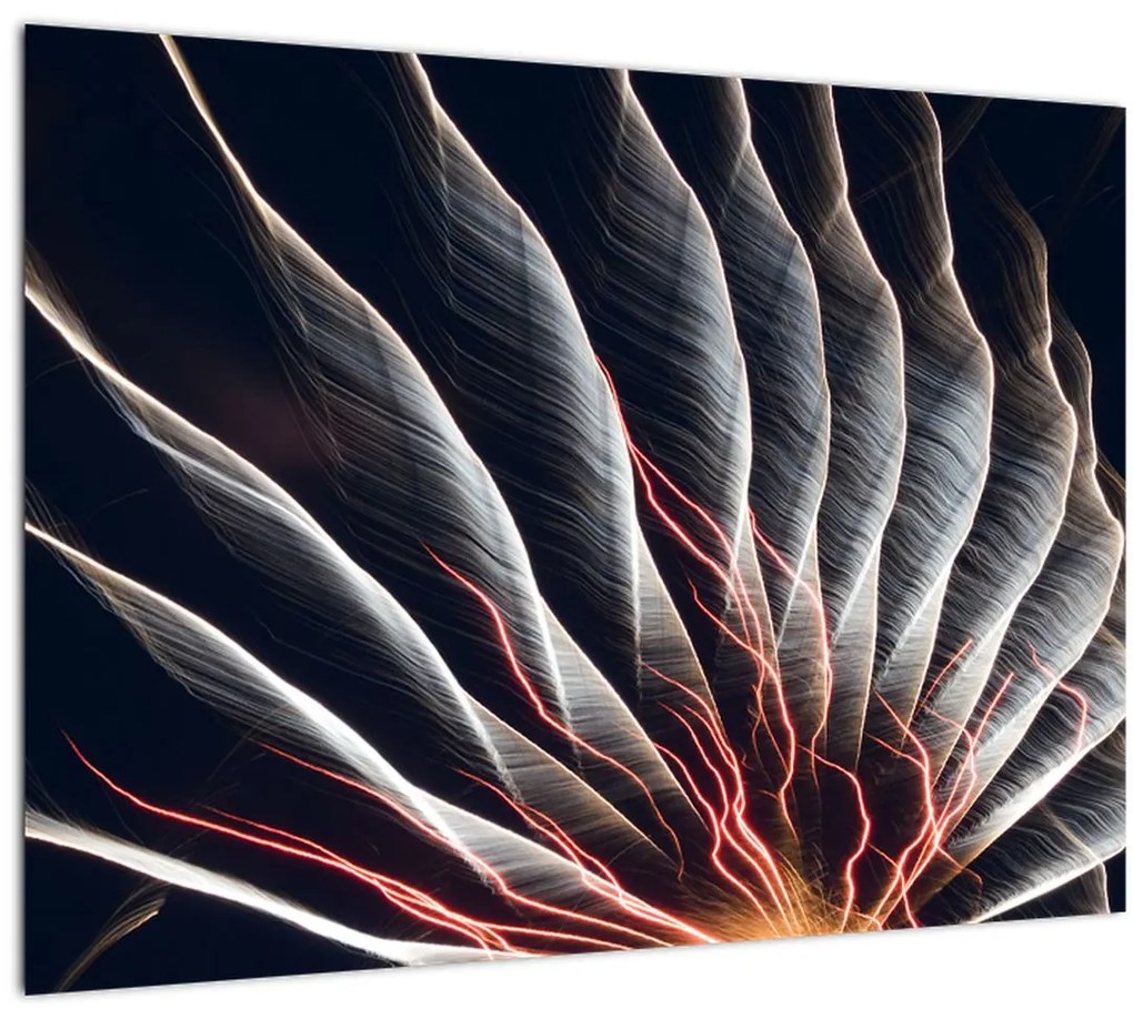 Sklenený obraz - Svetelný výboj (70x50 cm)