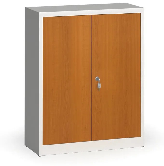 Alfa 3 Zvárané skrine s lamino dverami, 1150 x 920 x 400 mm, RAL 7035/čerešňa