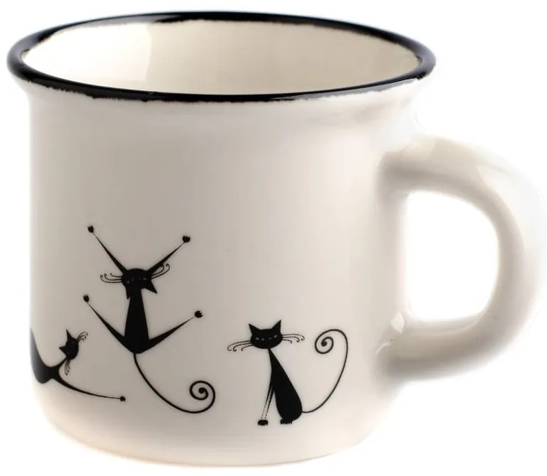 Porcelánový hrnček Dakls Cats Quida, 75 ml