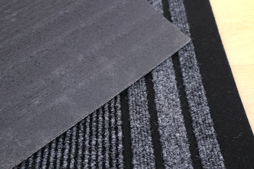 Spoltex, Protišmykový behúň na mieru Rekord 802 šedá, šíre 100 cm, šedá, chodba / predsieň