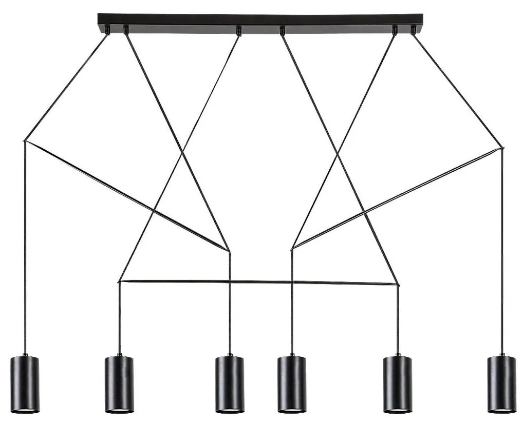 Rabalux 72018 - Luster na lanku ASLAUG 6xGU10/50W/230V