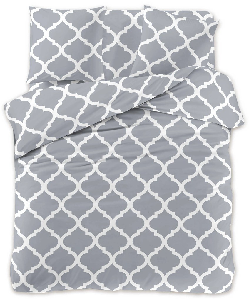 Obliečky z mikrovlákna MALAGA svetlo sivé Rozmer obliečky: 2 ks 70 x 80 cm | 200 x 220 cm