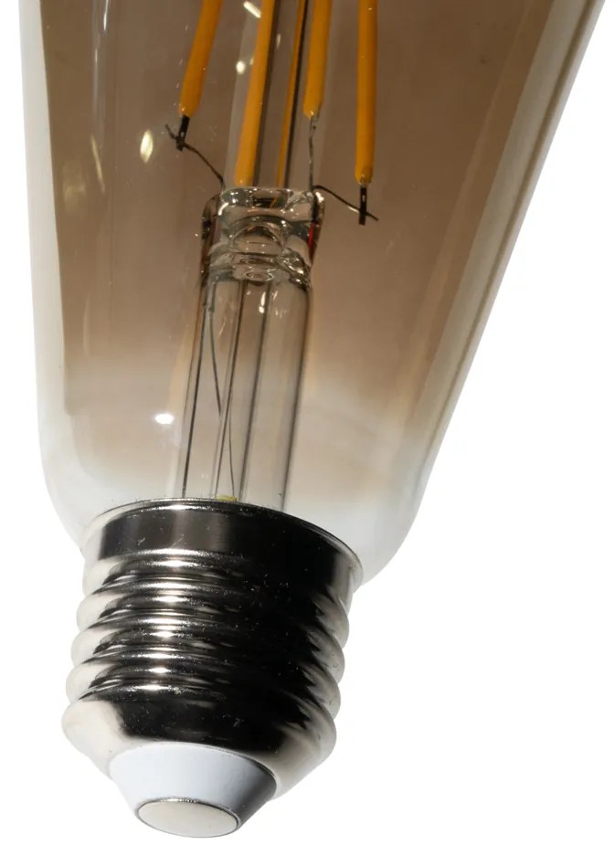 Sada 5 ks E27 dimbare LED lamp ST64 smoke glas 5W 450 lm 2700K
