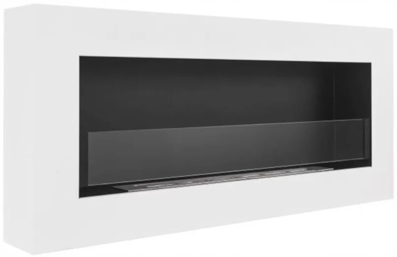 Závesný biokrb so sklom na stenu AIASA BOX BIELY MAT 90x40x12